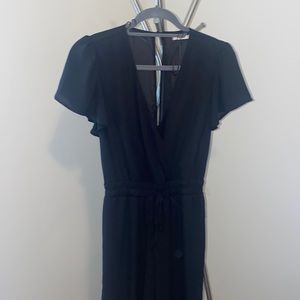 Formal floor length black jumpsuit